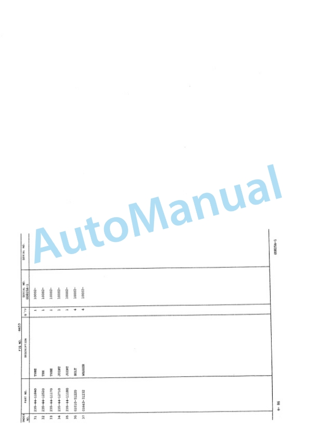Komatsu GD825A-1 Motor Grader Parts Manual PEPB02350104-4