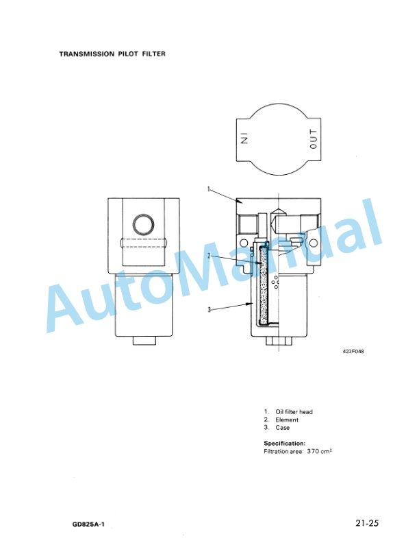 Komatsu GD825A-1 Motor Grader Shop Manual SEBM02350106-2