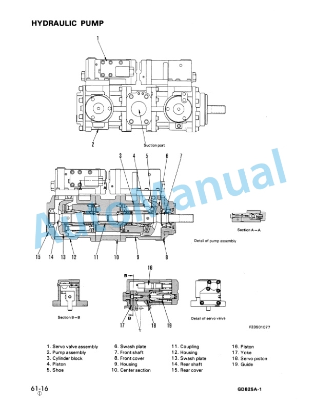 Komatsu GD825A-1 Motor Grader Shop Manual SEBM02350106-4