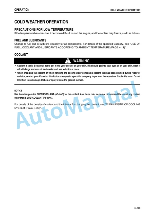 Komatsu GD825A-2 Motor Grader Operation and Maintenance Manual PEN01805-02-4