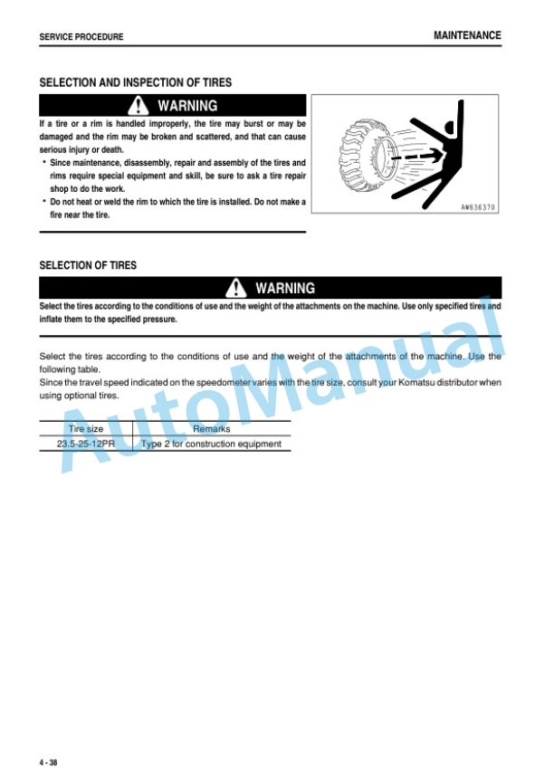 Komatsu GD825A-2 Motor Grader Operation and Maintenance Manual PEN01805-02-5