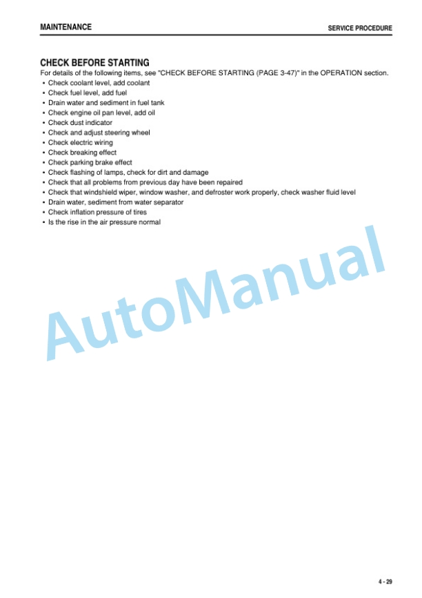 Komatsu GD825A-2E0 Motor Grader Operation and Maintenance Manual PEN00627-05-5
