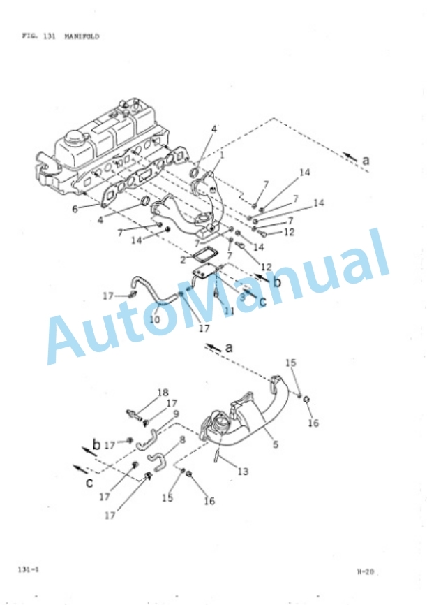 Komatsu H-20 Gasoline Engine Parts Manual H20-PNE9-2