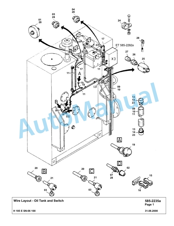 Komatsu H185E Hydraulic Mining Excavator Parts Manual G06100-4