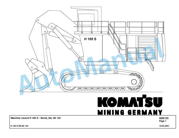 Komatsu H185S Mining Workshop Manual G06123