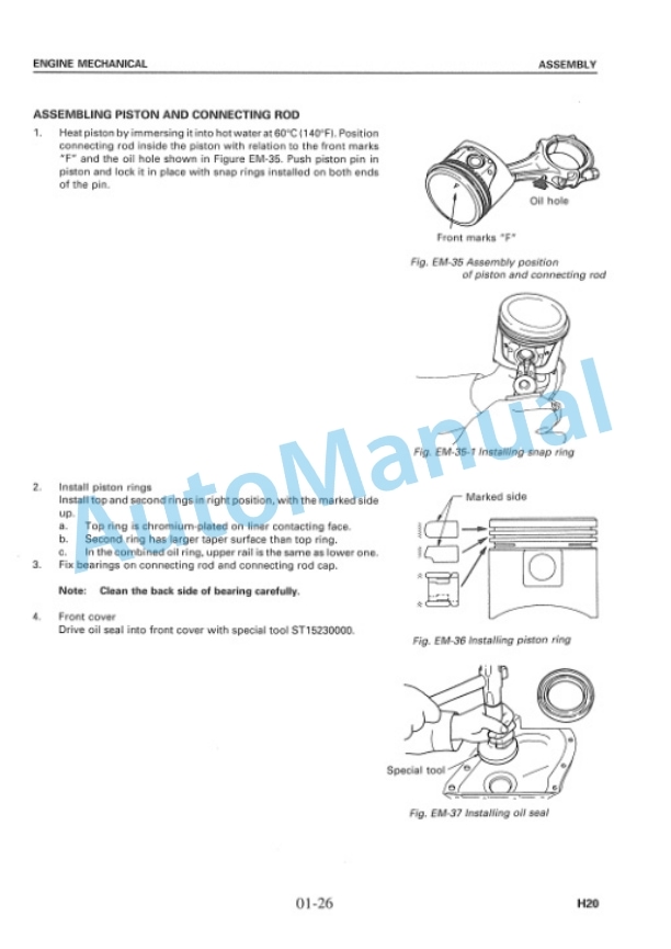 Komatsu H20 Gasoline Engine Shop Manual-3