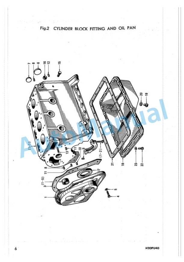 Komatsu H20PU40 Gasoline Engine Parts Manual H20PU40-PE2-2