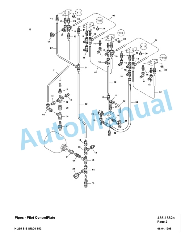 Komatsu H255S-E Hydraulic Mining Excavator Parts Manual G06152-4