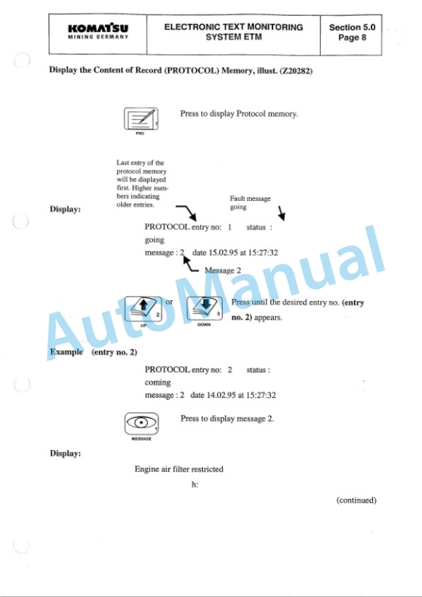 Komatsu H285S Hydraulic Shovel Operation and Maintenance Manual H285S78139-2