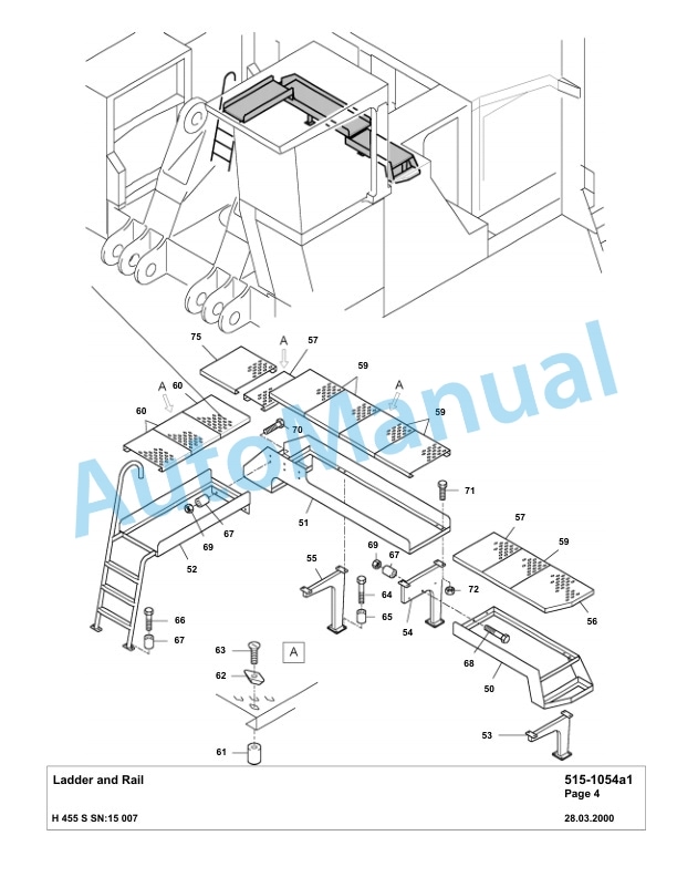 Komatsu H455E Hydraulic Mining Excavator Parts Manual G15007-2