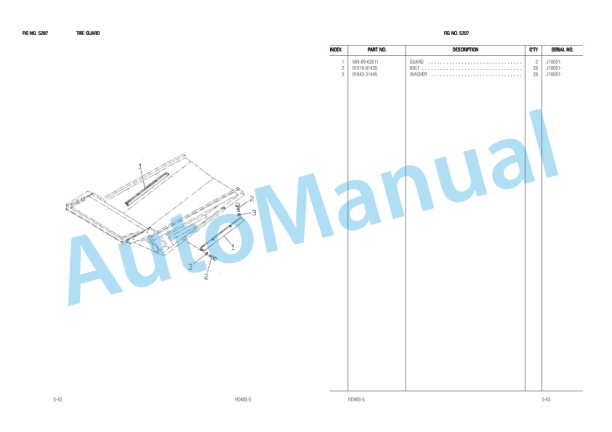 Komatsu H465-5, SAA6D170E-2A Parts Manual LEPB0H4600-5