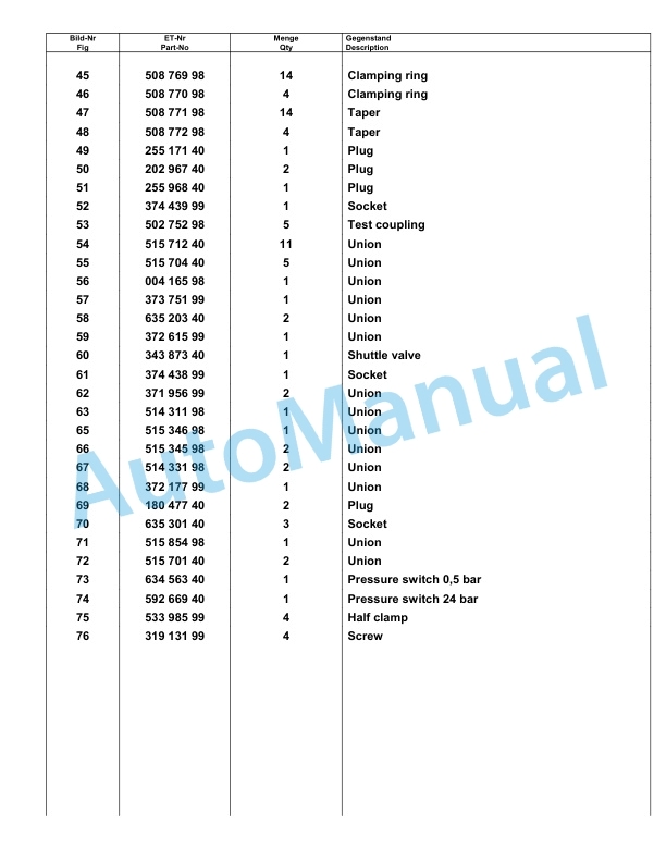 Komatsu H655S-E Hydraulic Mining Excavator Parts Manual G12031-4