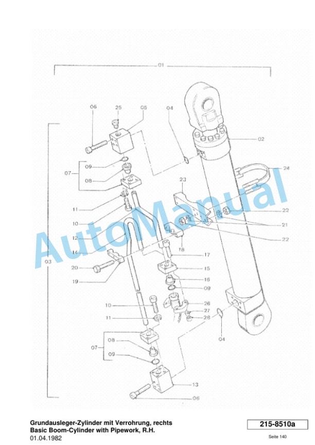 Komatsu H85 Mining Excavator Parts Book 46492029-4