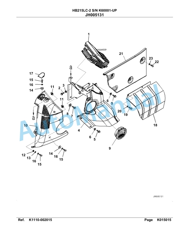 Komatsu HB215LC-2 Parts Manual PC00023u-4