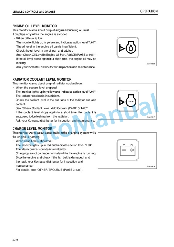 Komatsu HB335-1, HB335LC-1, HB365-1, HB365LC-1 Hydraulic Excavator Operation and Maintenance Manual PEN00664-03-2