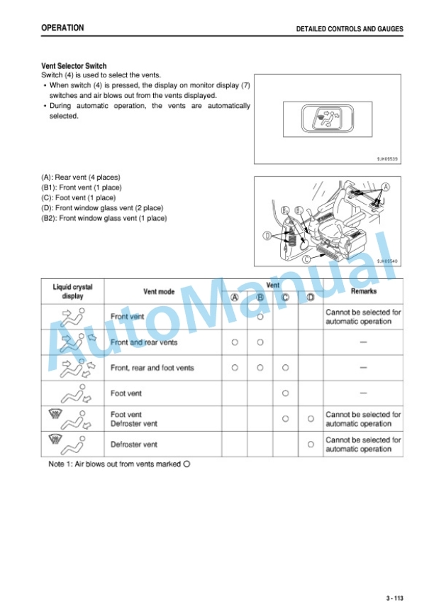 Komatsu HB335-1, HB335LC-1, HB365-1, HB365LC-1 Hydraulic Excavator Operation and Maintenance Manual PEN00664-03-3