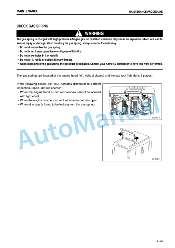 Komatsu HB335-1, HB335LC-1, HB365-1, HB365LC-1 Hydraulic Excavator Operation and Maintenance Manual TEN00636-04-5