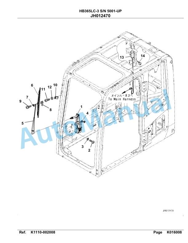 Komatsu HB365LC-3 Parts Manual 5001-UP-4