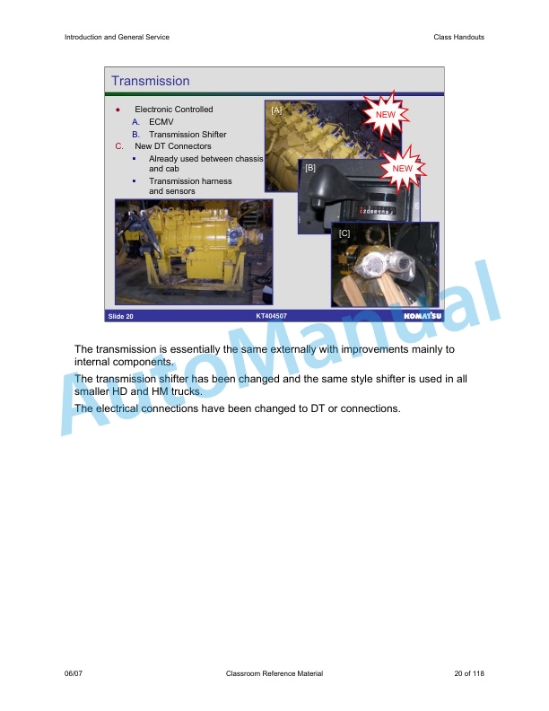 Komatsu HD1500-7 Dump Truck Introduction General Service-2