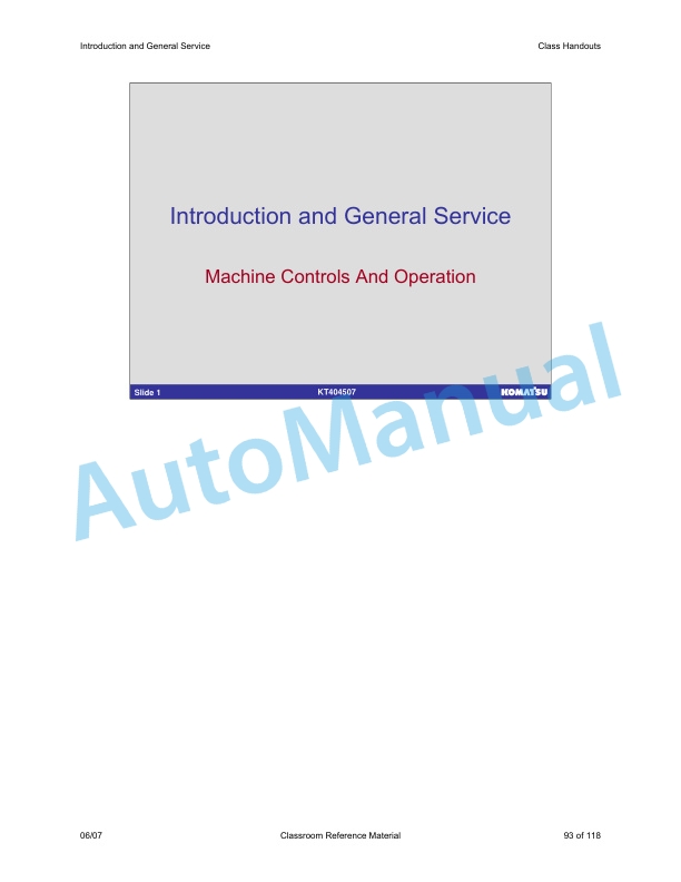 Komatsu HD1500-7 Dump Truck Introduction General Service-5