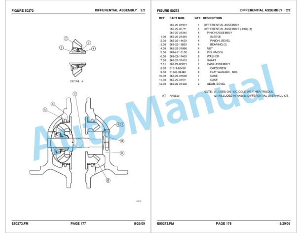 Komatsu HD1500-7 Dump Truck Parts Manual FEN01059-00-2