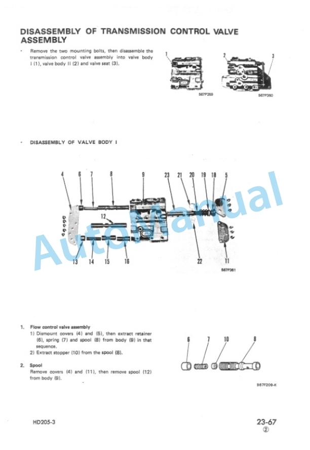 Komatsu HD205-3 Dump Truck Shop Manual SEBM05670302-3