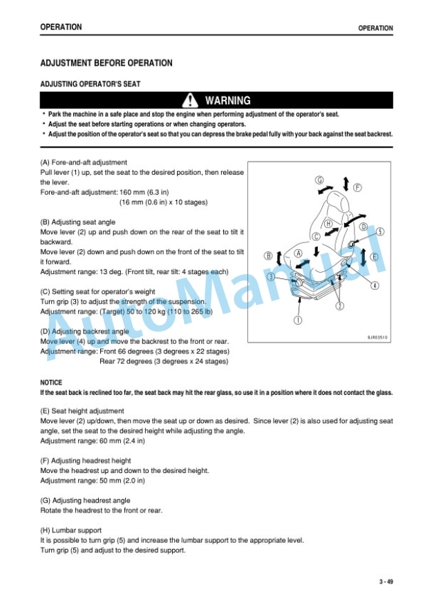 Komatsu HD255-5 Dump Truck Operation and Maintenance Manual PEN00094-09-3