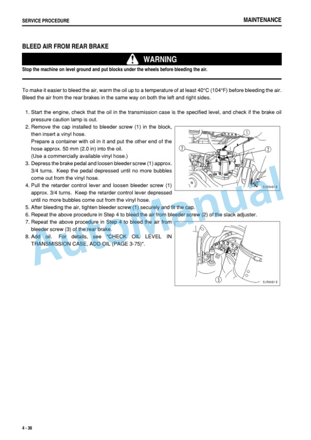 Komatsu HD325-7, HD405-7 Dump Truck Operation and Maintenance Manual PEN01390-06-4