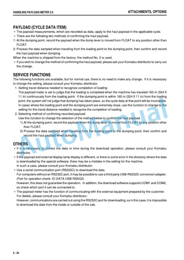 Komatsu HD325-7, HD405-7 Dump Truck Operation and Maintenance Manual PEN01390-06-5