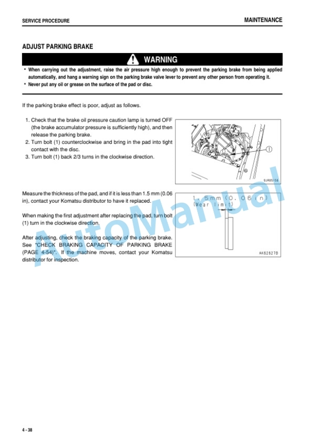 Komatsu HD325-7, HD405-7 Dump Truck Operation and Maintenance Manual TEN00807-10-4