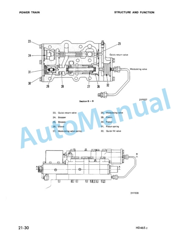 Komatsu HD465-2 Mechanical Truck Shop Manual SEBM0569C02-2