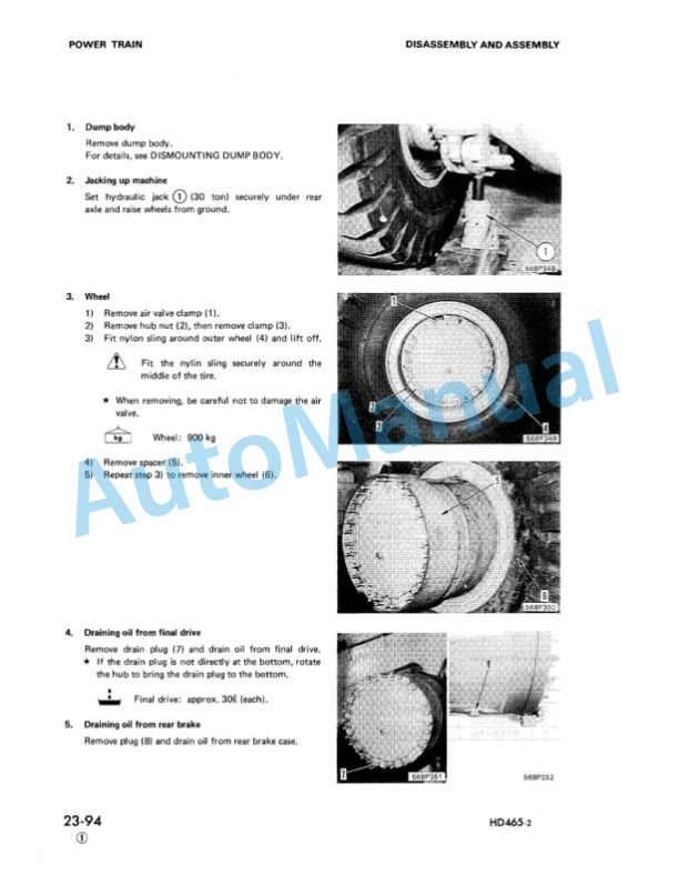 Komatsu HD465-2 Mechanical Truck Shop Manual SEBM0569C02-3