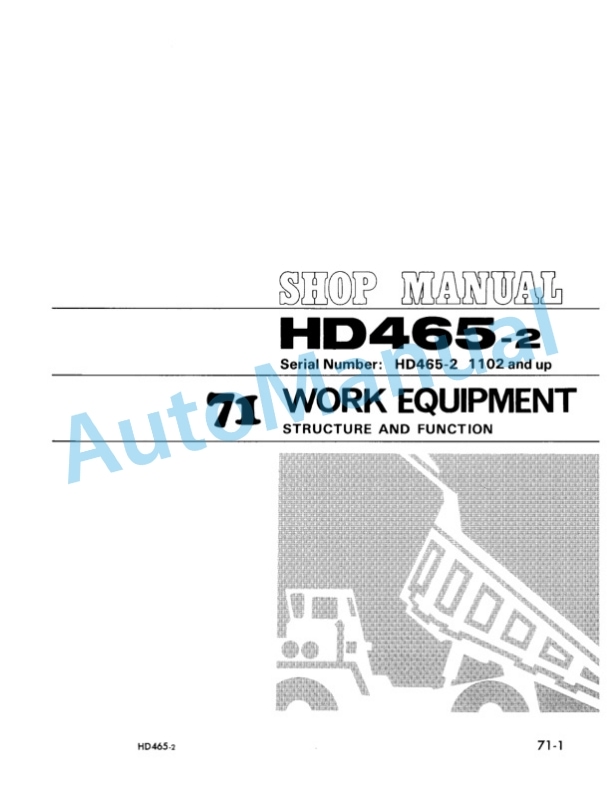 Komatsu HD465-2 Mechanical Truck Shop Manual SEBM0569C02-5