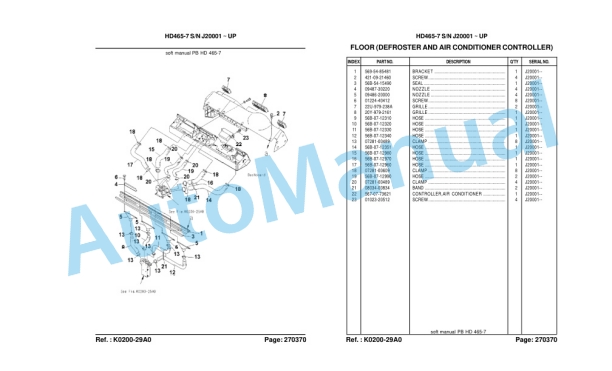 Komatsu HD465-7, SAAED170E-3 Parts Manual LEPBH467R6-4