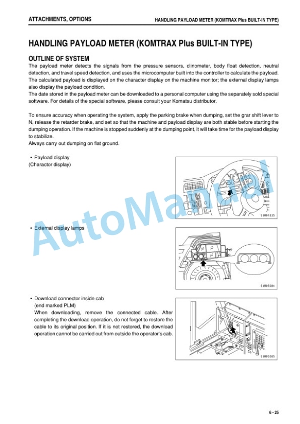Komatsu HD465-7E0 Dump Truck Operation and Maintenance Manual PEN01194-06-5
