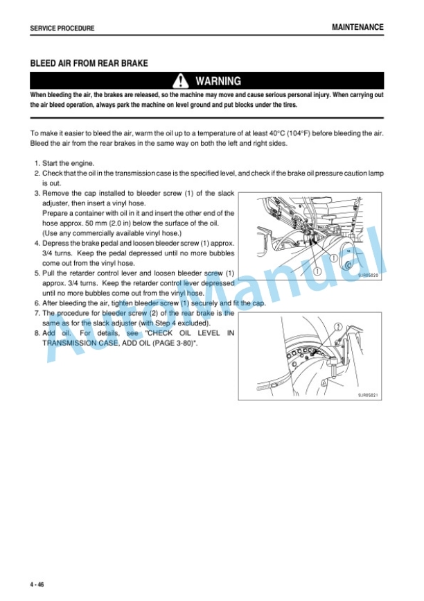 Komatsu HD465-7E0, HD605-7E0 Dump Truck Operation and Maintenance Manual PEN01170-10-4