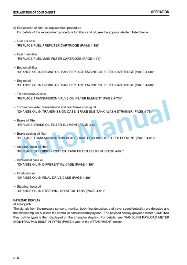 Komatsu HD465-7E0, HD605-7E0 Dump Truck Operation and Maintenance Manual TEN00861-07-2