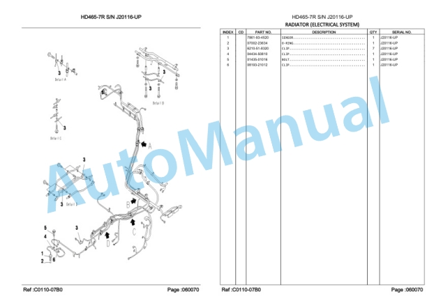 Komatsu HD465-7R Dump Truck Parts Manual LEPBH467R6-2