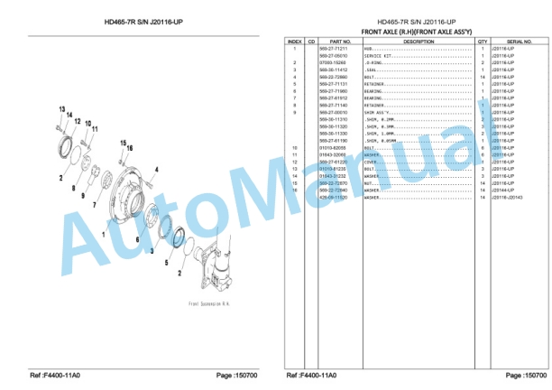 Komatsu HD465-7R Dump Truck Parts Manual LEPBH467R6-3