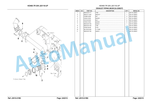 Komatsu HD465-7R Dump Truck Parts Manual LEPBH467R6-4