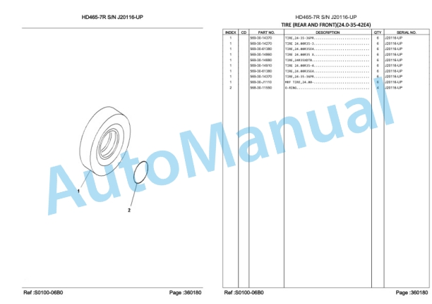 Komatsu HD465-7R Dump Truck Parts Manual LEPBH467R6-5