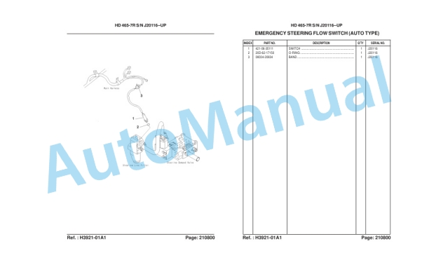 Komatsu HD465-7R Galeo Dump Truck Parts Manual LEPBH467R0-4