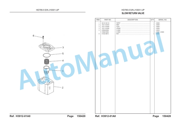 Komatsu HD785-5 Dump Truck Parts Manual LEPBH78500-4