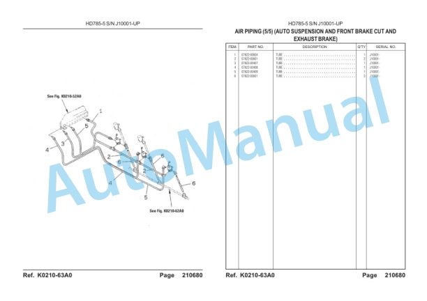 Komatsu HD785-5 Dump Truck Parts Manual LEPBH78500-5