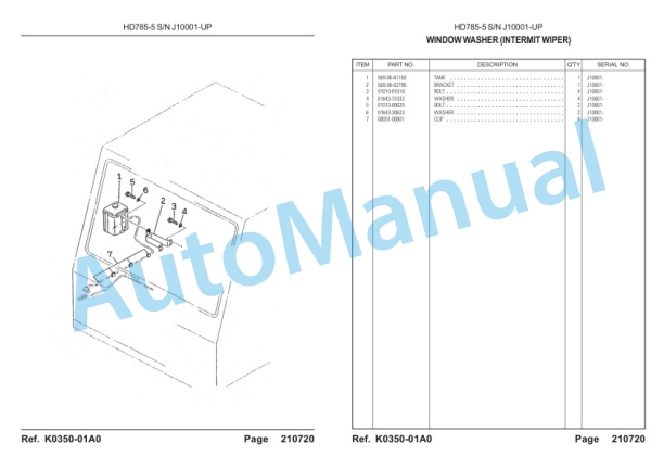 Komatsu HD785-5 Dump Truck Parts Manual LEPBH78501-5