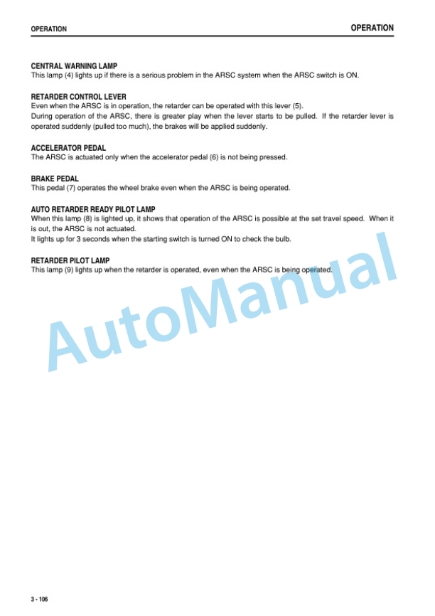 Komatsu HD785-7 Dump Truck Operation and Maintenance Manual LEAMH78704-3