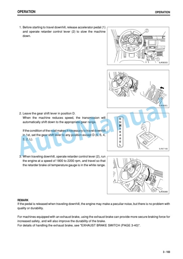 Komatsu HD785-7 Dump Truck Operation and Maintenance Manual PEN01174-07-3