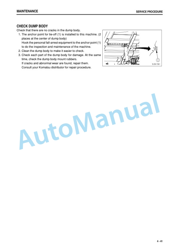 Komatsu HD785-7 Dump Truck Operation and Maintenance Manual PEN01359-05-4