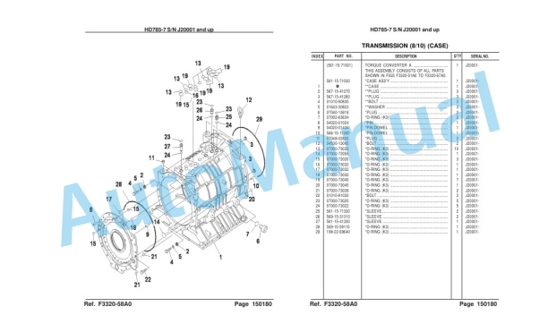 Komatsu HD785-7 Galeo Dump Truck Parts Manual LEPBH78700-3