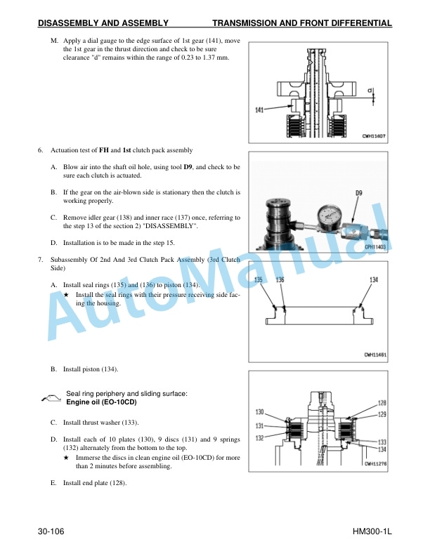 Komatsu HM300-1L Articulated Dump Truck Shop Manual CEBM015200-5